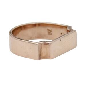 Monica Vinader Rose Gold Vermeil Sterling Silver Signature Ring Size 6